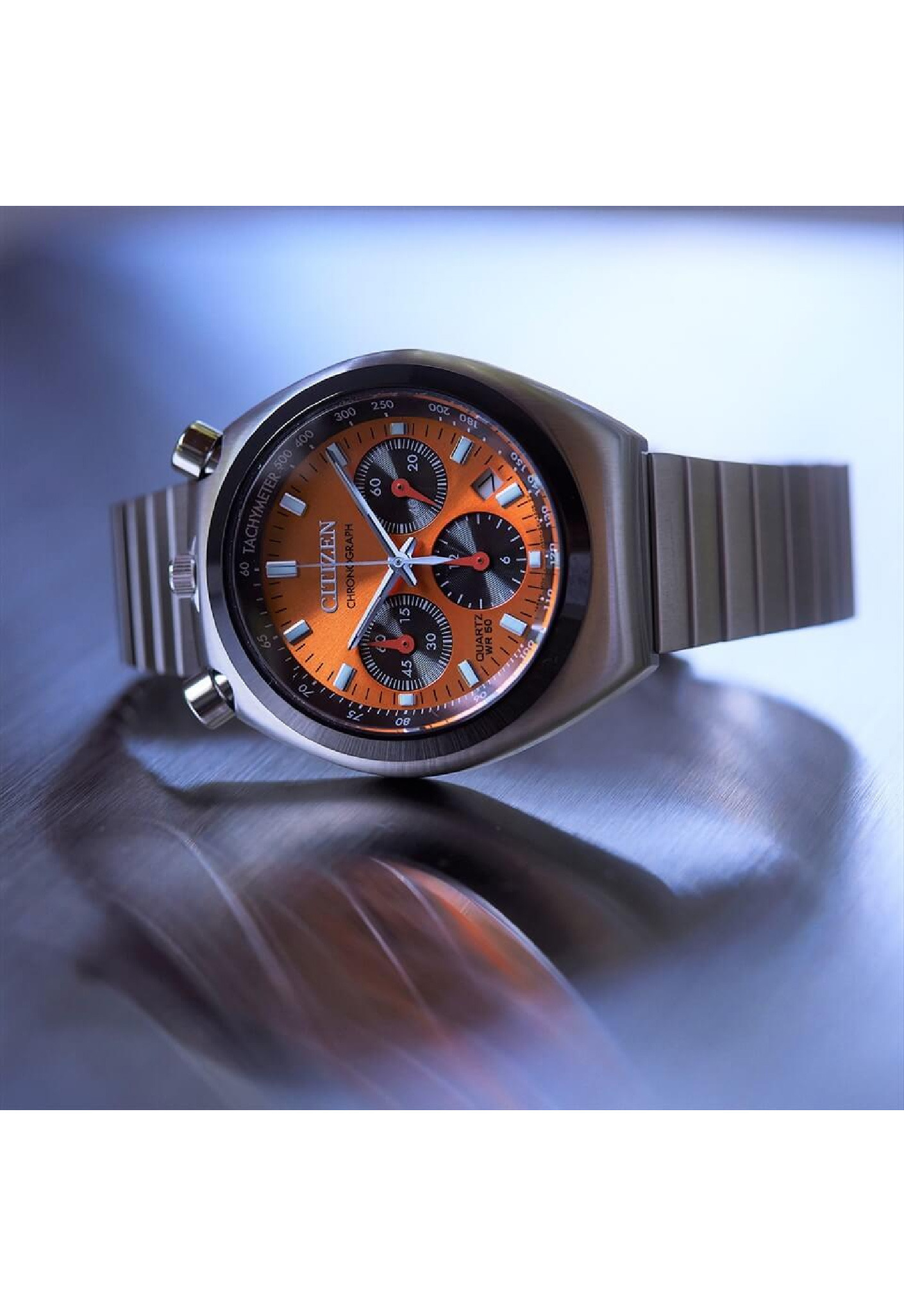 萬年鐘錶- Citizen 星辰錶限定款牛頭錶三眼計時不鏽鋼男錶AN3660-81X