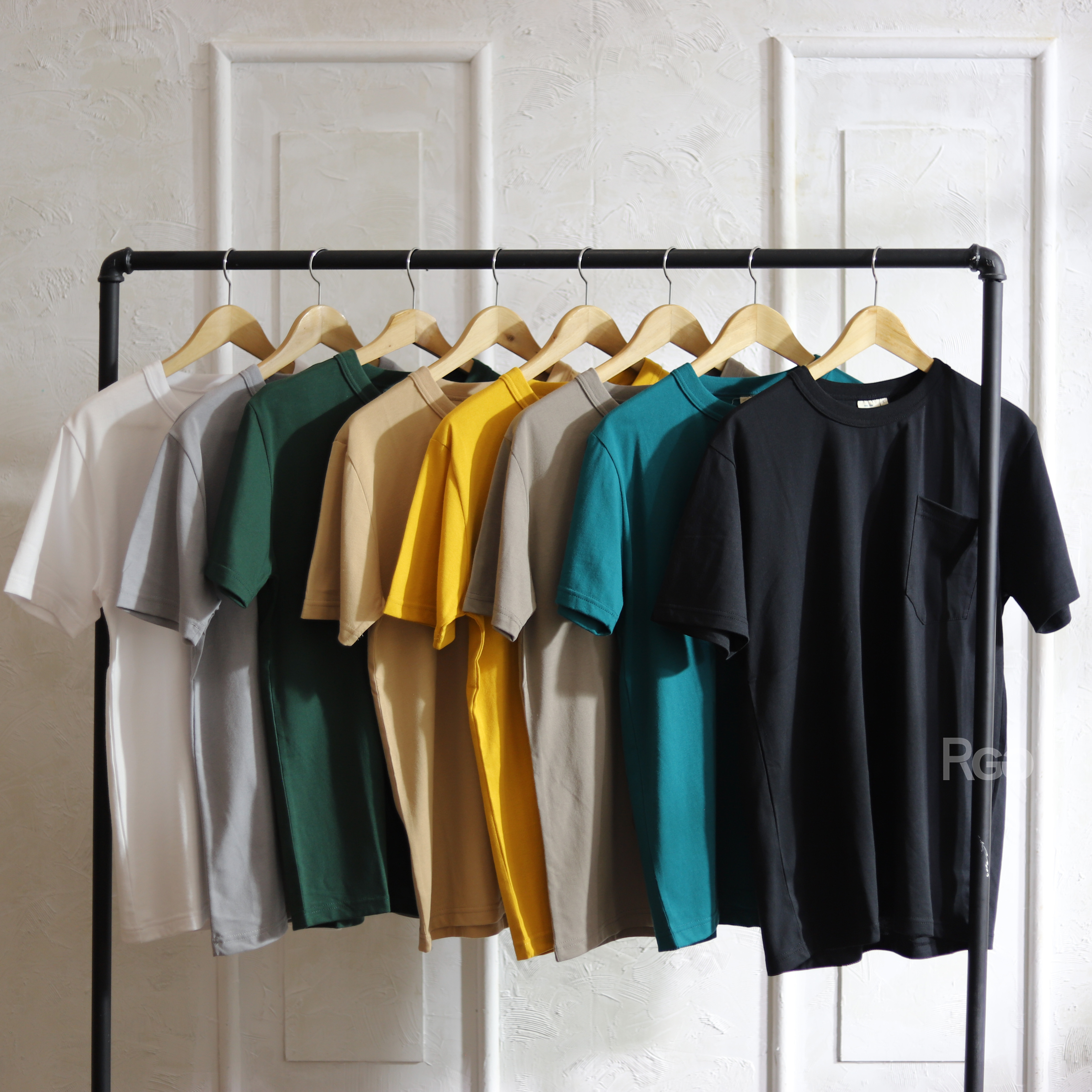 #22157 台灣製 20支純棉 5.6 OZ 口袋短T 素T