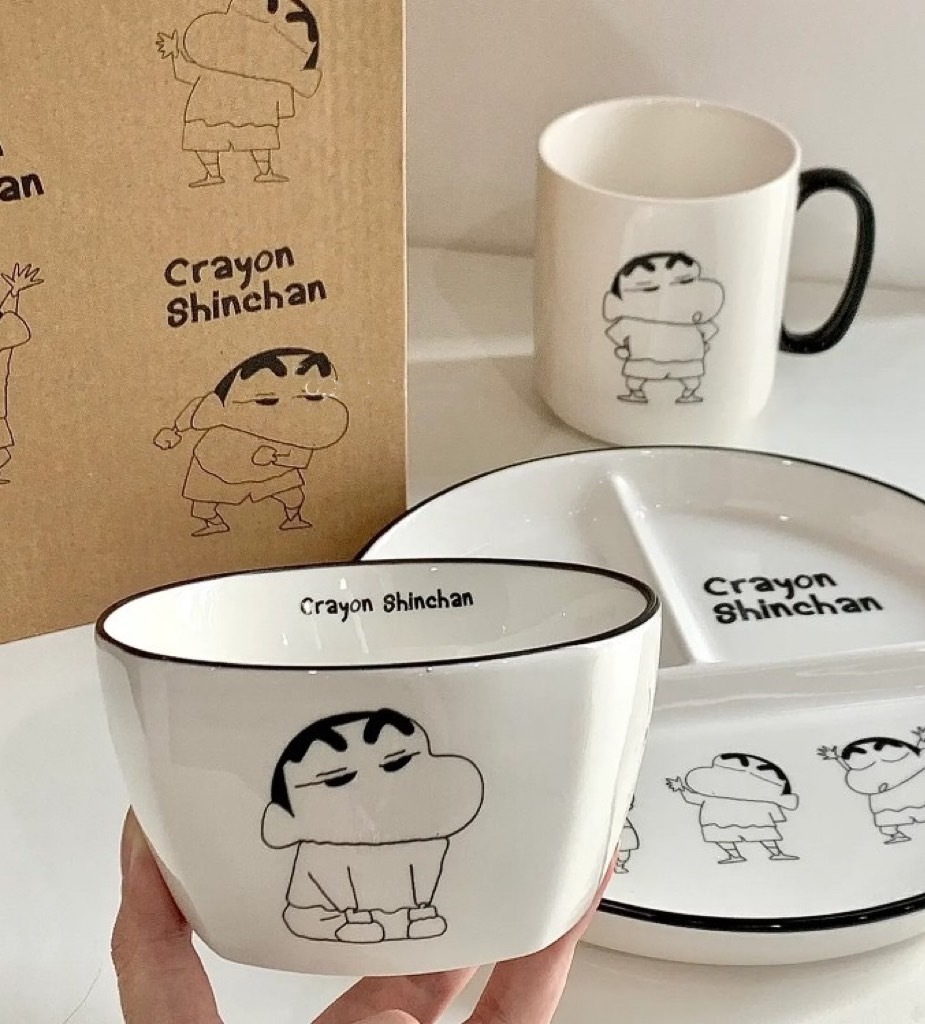 #現貨 正版授權 蠟筆小新 一人分隔餐盤