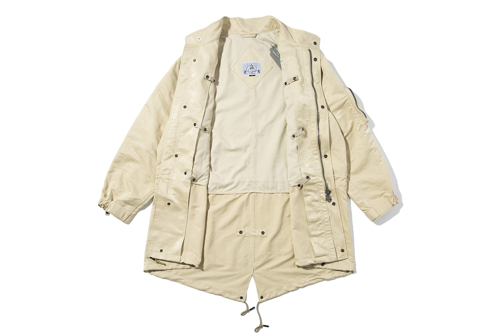 bal "MICOROFIBER FISHTAIL COAT" (Beige)