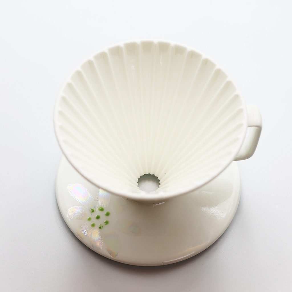 星芒濾杯銀葉菊限定骨瓷版陶瓷濾杯有田燒