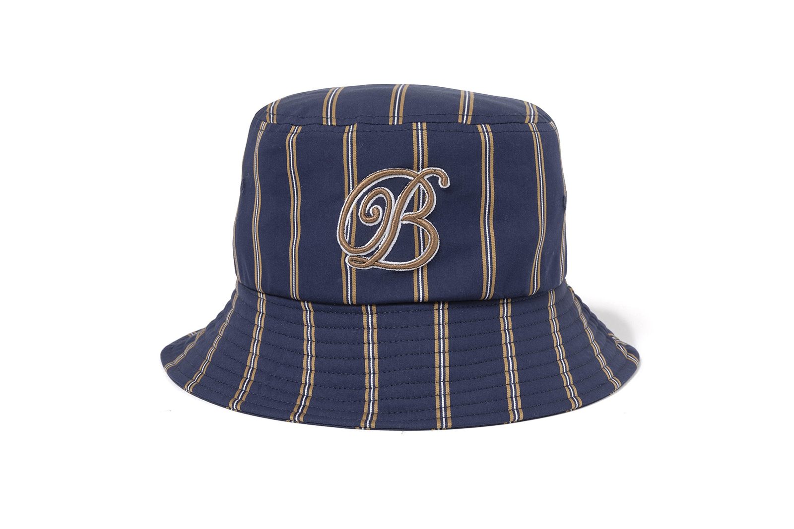BlackEyePatch "B EMBLEM STRIPED BUCKET HAT"
