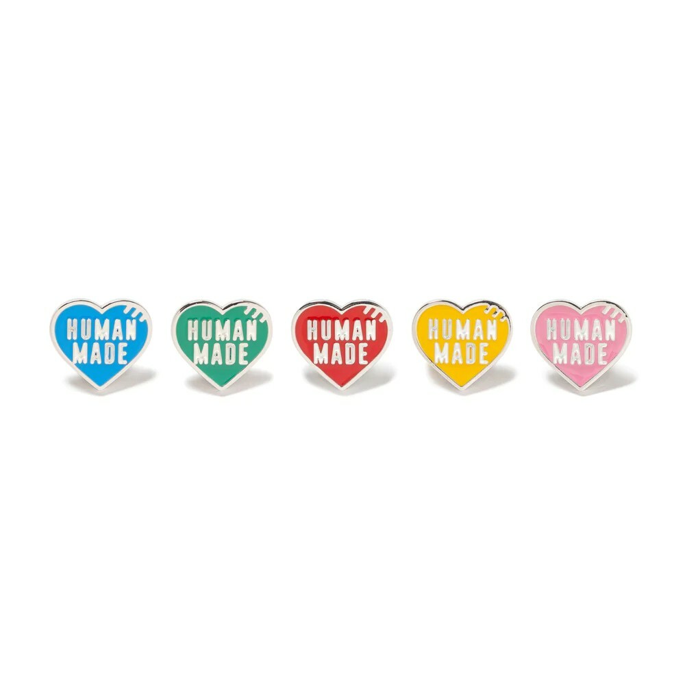 HUMAN MADE HEART PINS 愛心五色別針