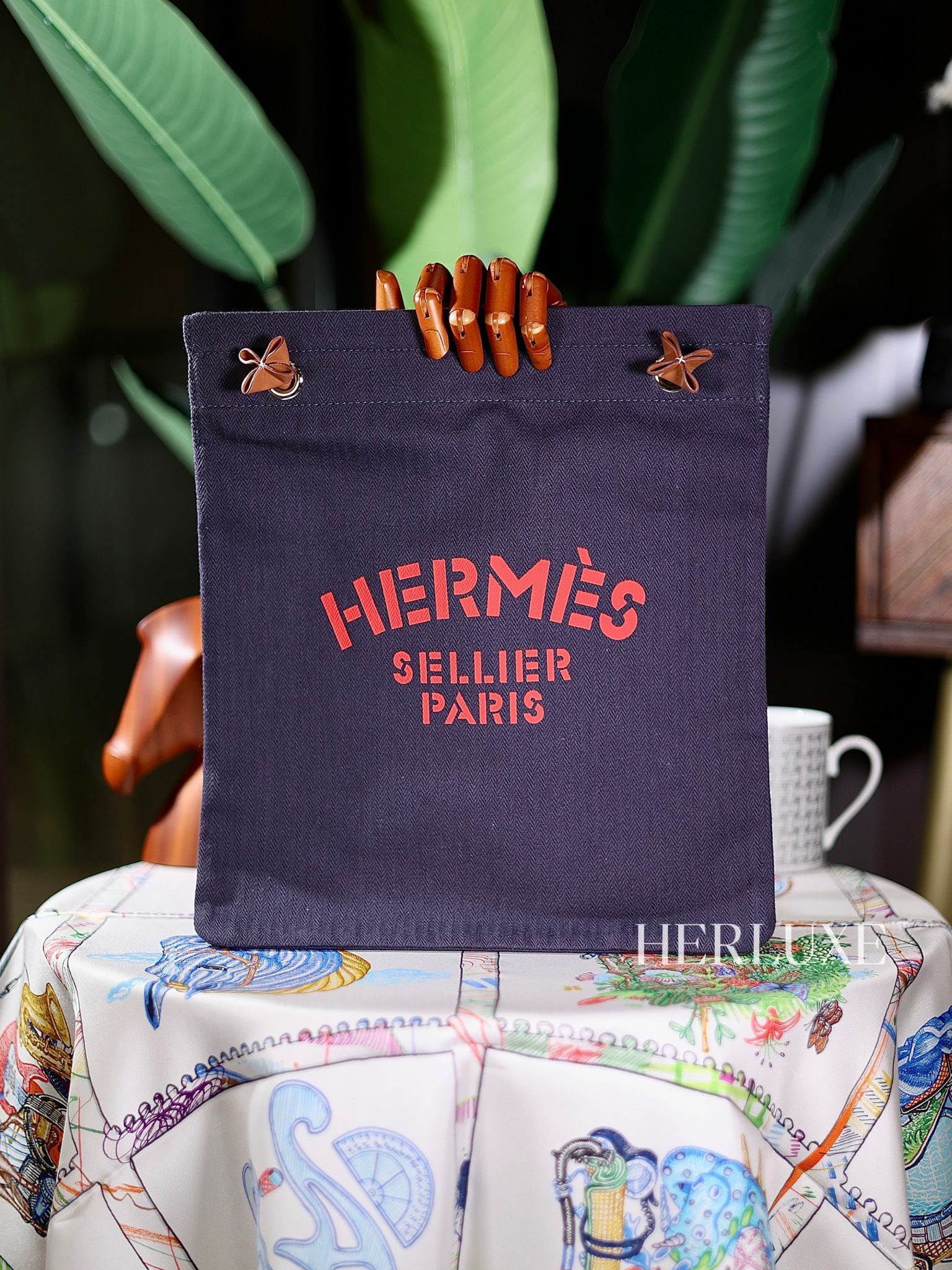 Aline toile chevron bleu indigo/gold swift