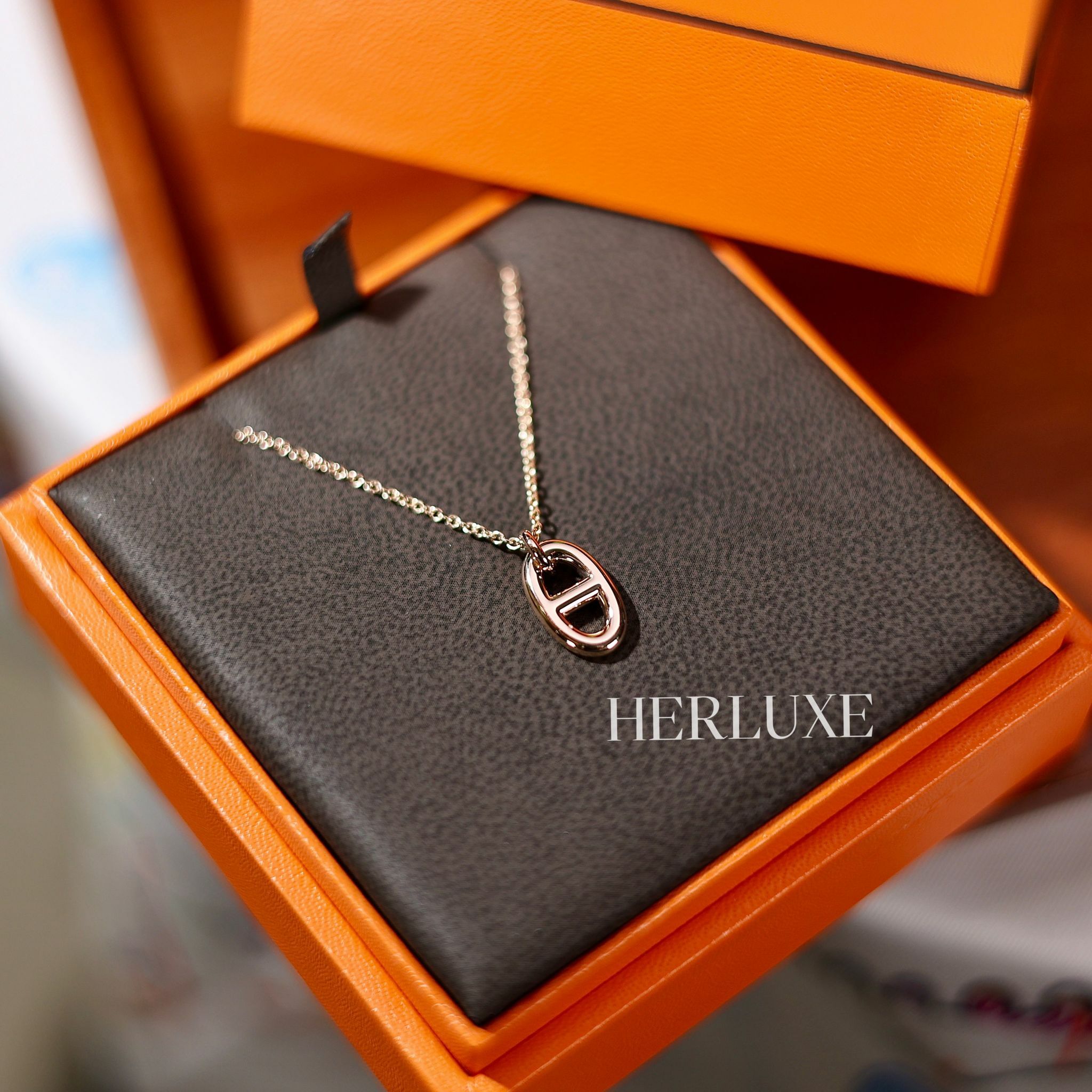 Rose gold farandole necklace small model