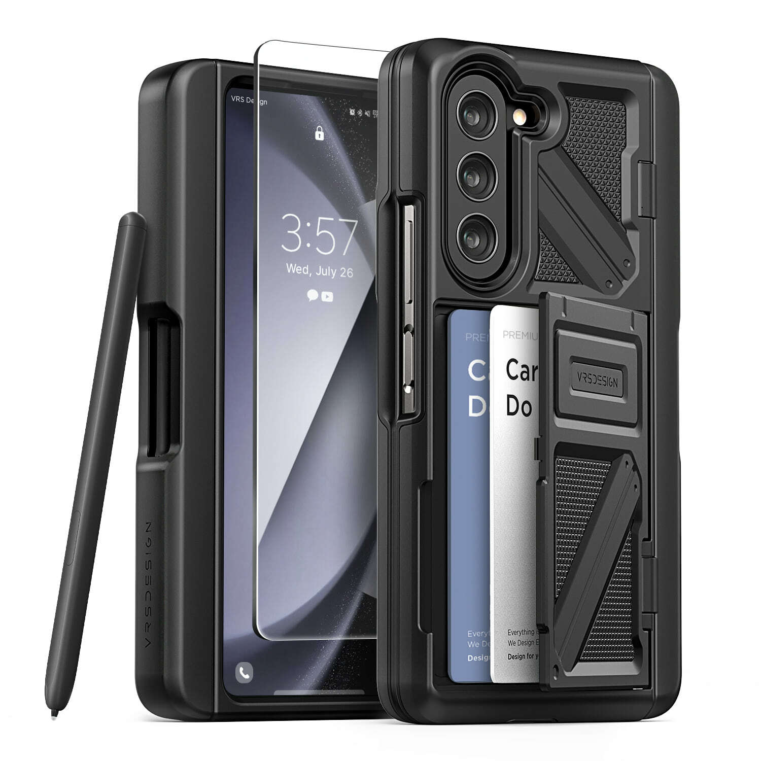 【Fold 5 現貨】[筆槽/普通 鉸鏈蓋] VRS Design - Terra Guard Ultimate Go - Galaxy Z Fold 5 / 4 S Pen Case 筆槽支架卡槽高度防撞鉸鏈保護手機殼