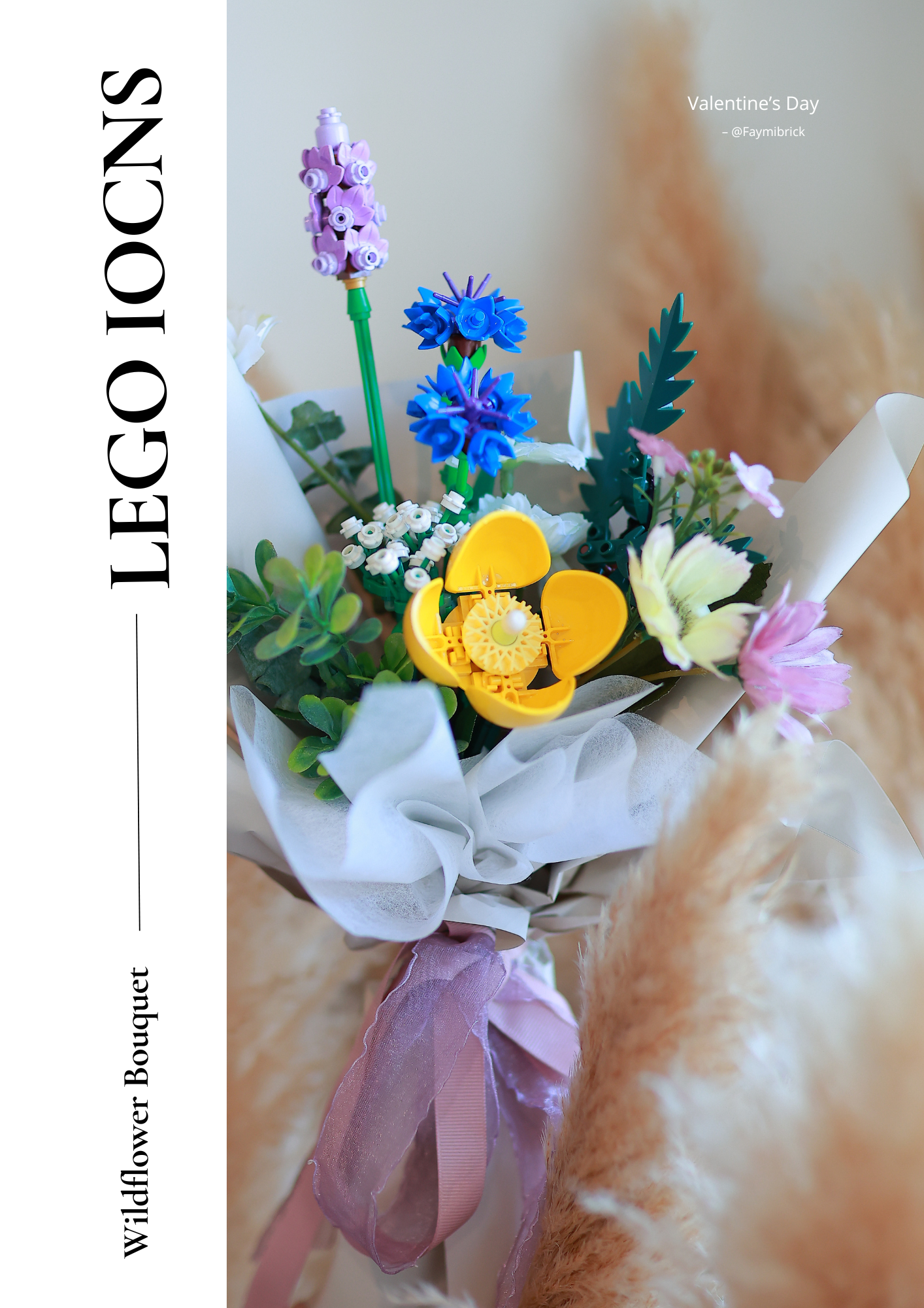 [飛米樂高積木專賣店]『 聯名 』情人節特輯 飛米Ｘ柒號花店-預購-浪漫情人節花束 幸福約定