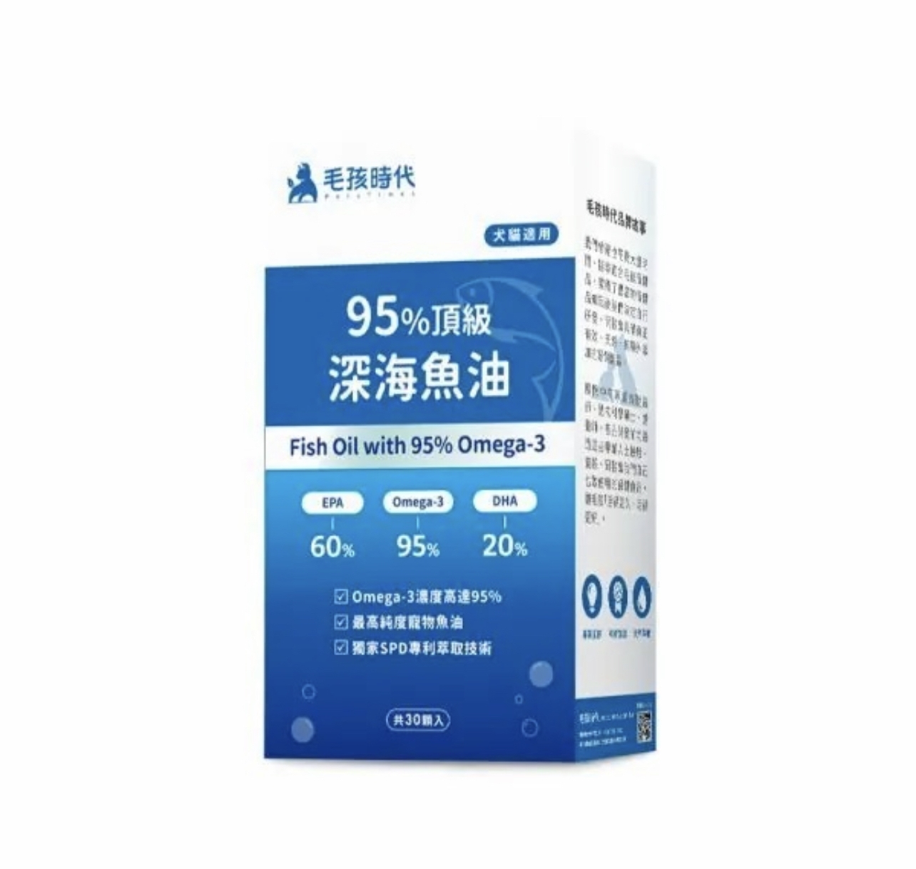 【毛孩時代】犬貓專科深海魚油 (30粒/盒)