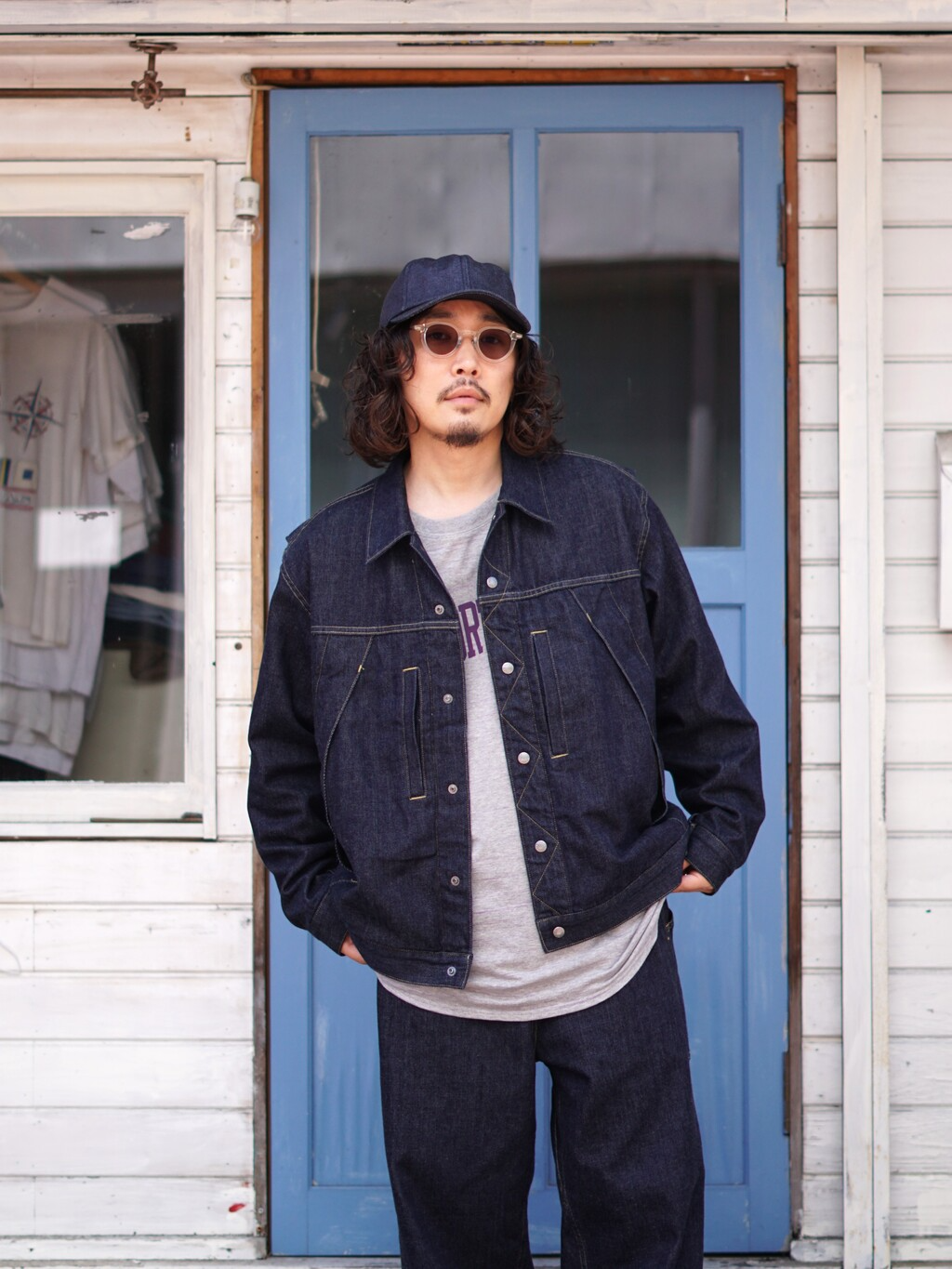 日本 TNF 紫標 Denim WINDSTOPPER Field Jacket