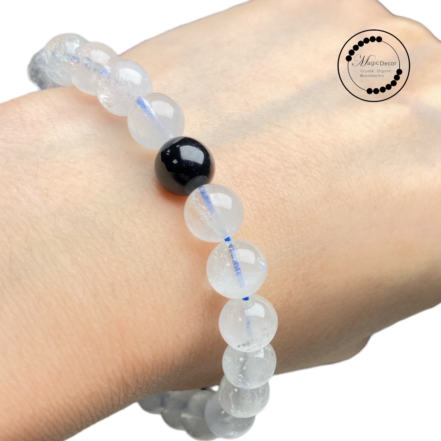 0810-a70 7mm++天然藍托帕石手串