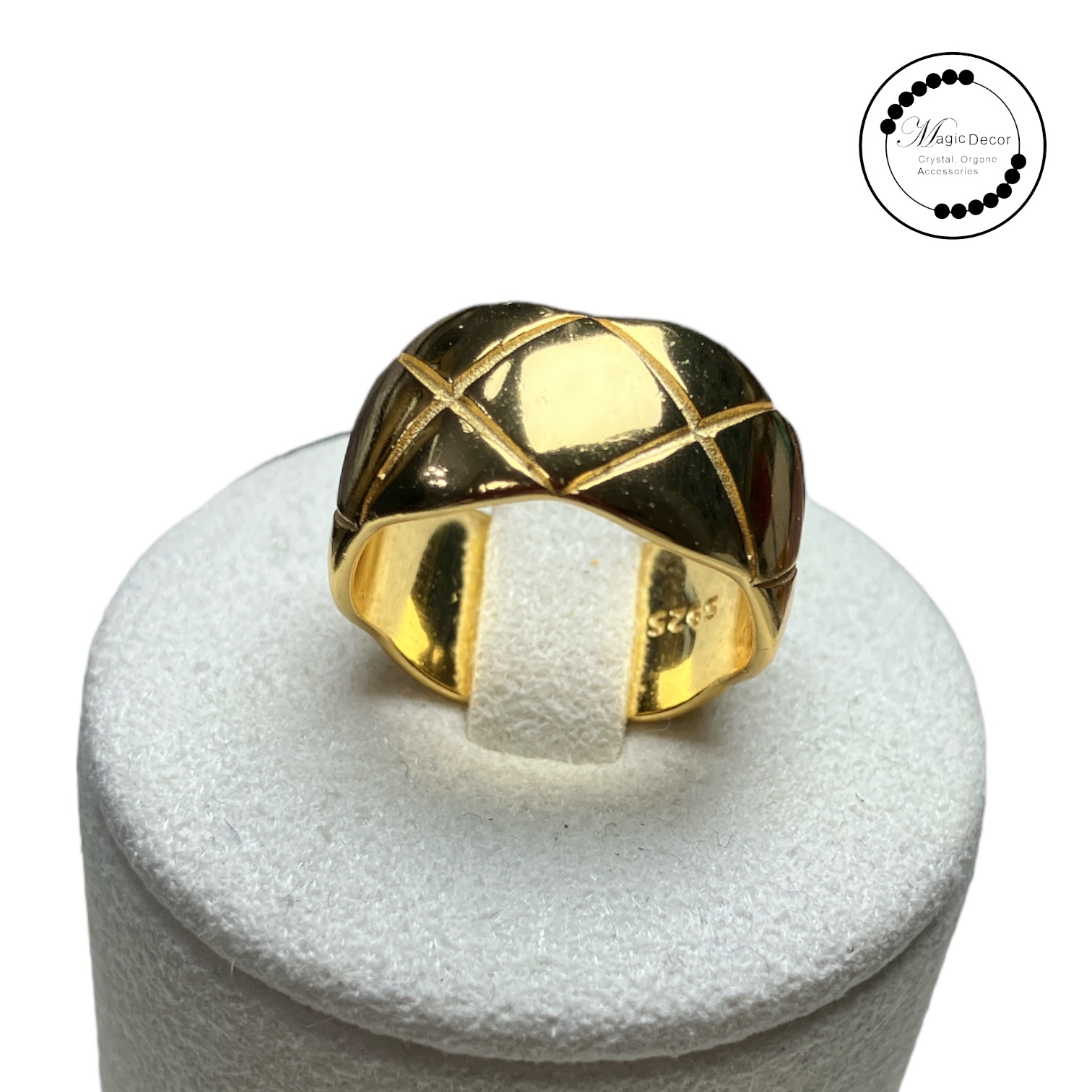 260409 - A12 CC款金色全銀粗版戒指