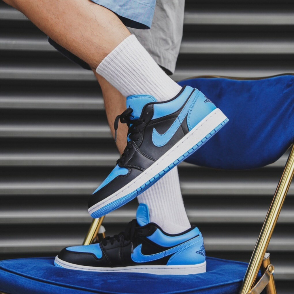 Nike Air Jordan 1 Low "University Blue" UNC 黑藍 大學藍 北卡藍 喬丹 低筒 籃球鞋 男鞋