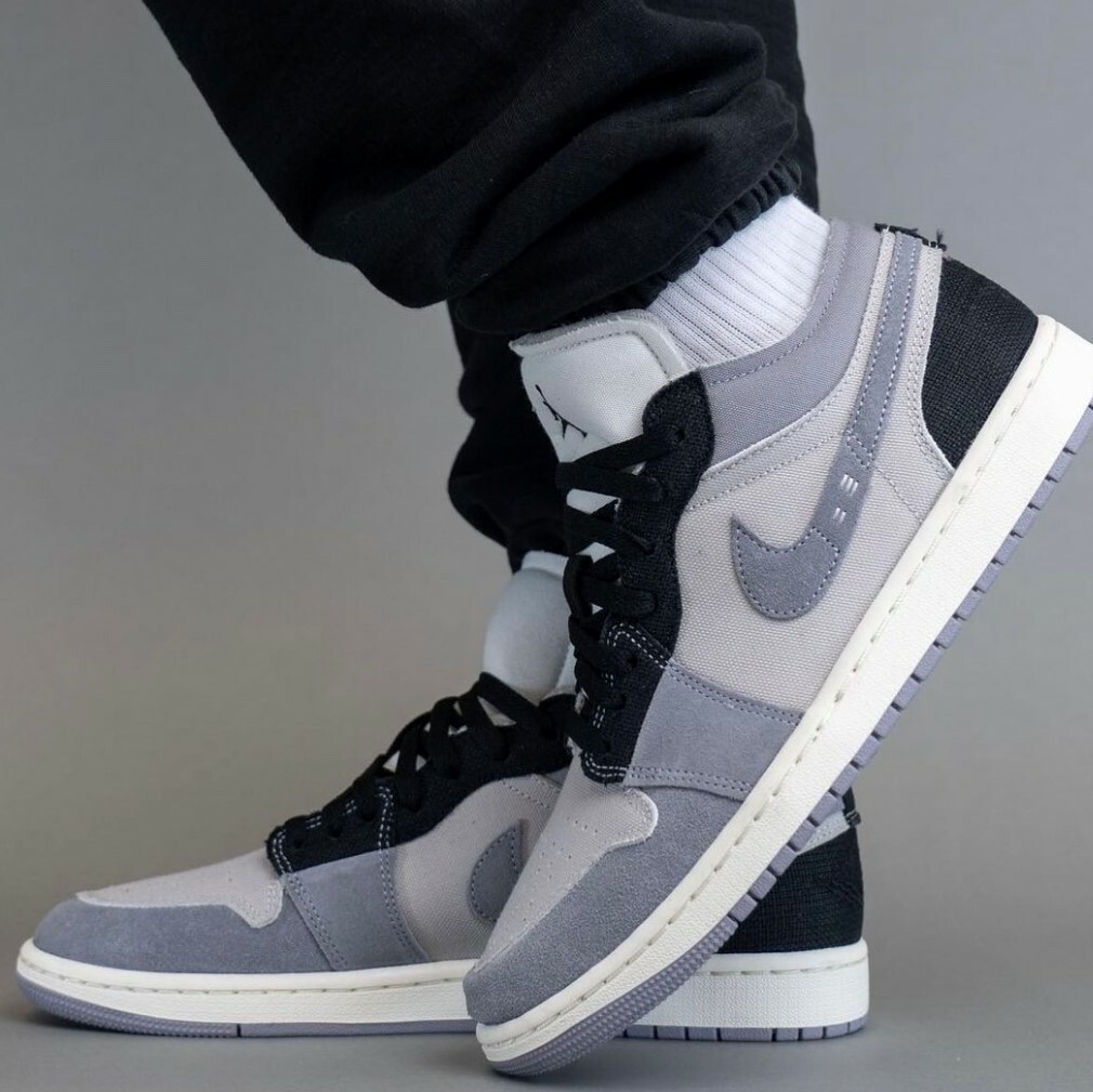 Nike Air Jordan 1 Low Craft "Cement Grey" 水泥灰 紫灰 喬丹 男鞋