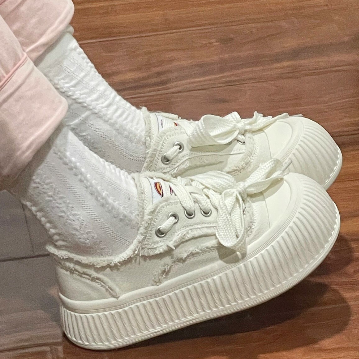 Dickies 帆布鞋 米色/黑色 休閒鞋 板鞋 女鞋