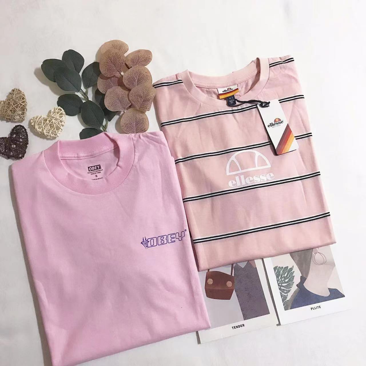 OBEY / ELLESSE TEE 粉色系列