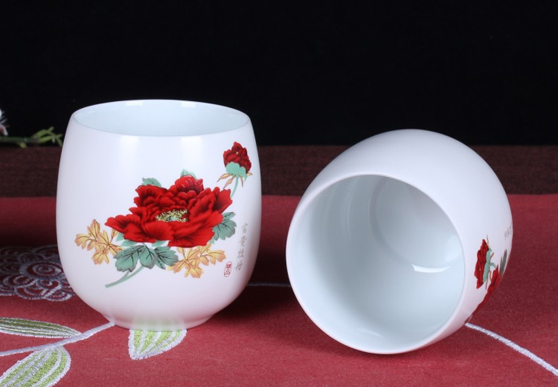 鹿港窯禮品館｜提樑壺茶具組富貴牡丹1壺6杯典雅茶器送禮推薦