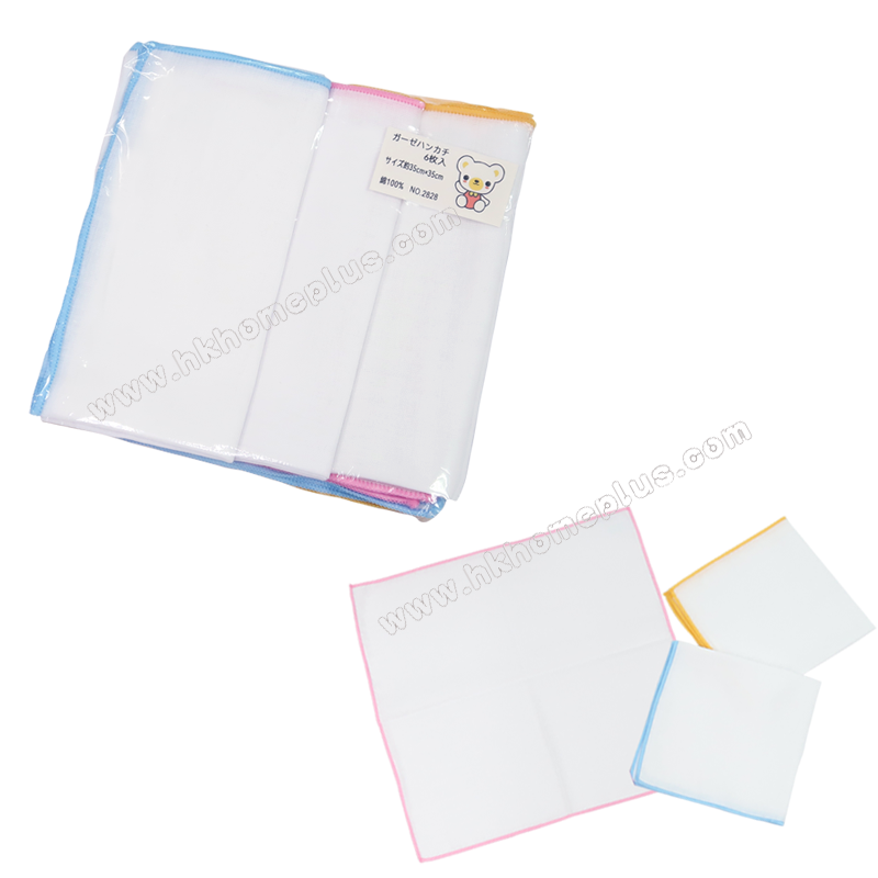 6條裝 嬰兒白色紗巾 4010007