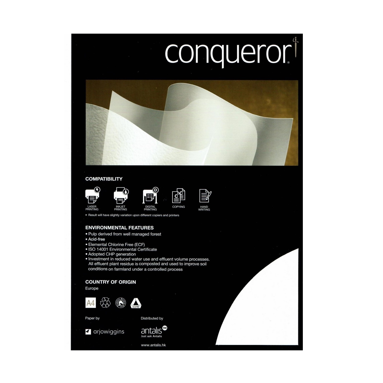 剛古紙 A4 100gsm 高級商用 [滑面紙] (5包x50張裝)