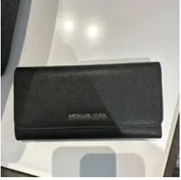 [S] MICHAEL KORS 35S8STVF7L LG TRIFOLD,BLACK, , 191935556851 (SMK503)