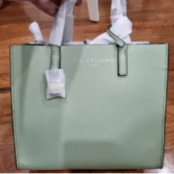 [S] MARC JACOBS MINI GRIND COATED LEATHER TOTE,MINT, M0015685-331 (SMJ141)