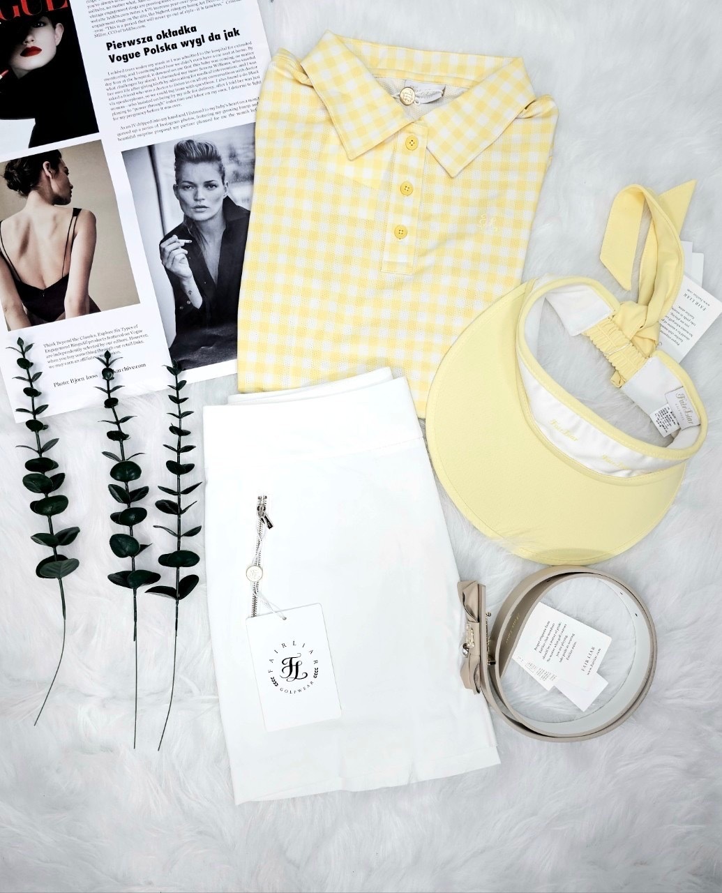 女【現貨】LPGA田仁智代言同款/韓版氣質淑女格紋彈性長袖(春秋款）/Fairliar 高爾夫球衣#ＭＷ112412