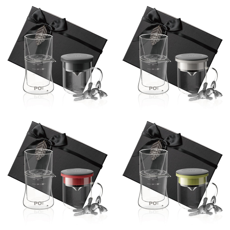 PO: 丹麥手沖咖啡二件禮盒組(咖啡杯350ml-共4色/濾杯組)