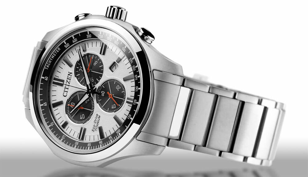 萬年鐘錶 - Citizen 星辰錶  鈦金屬熊貓三眼光動能男錶 AT2530-85A  錶徑43MM