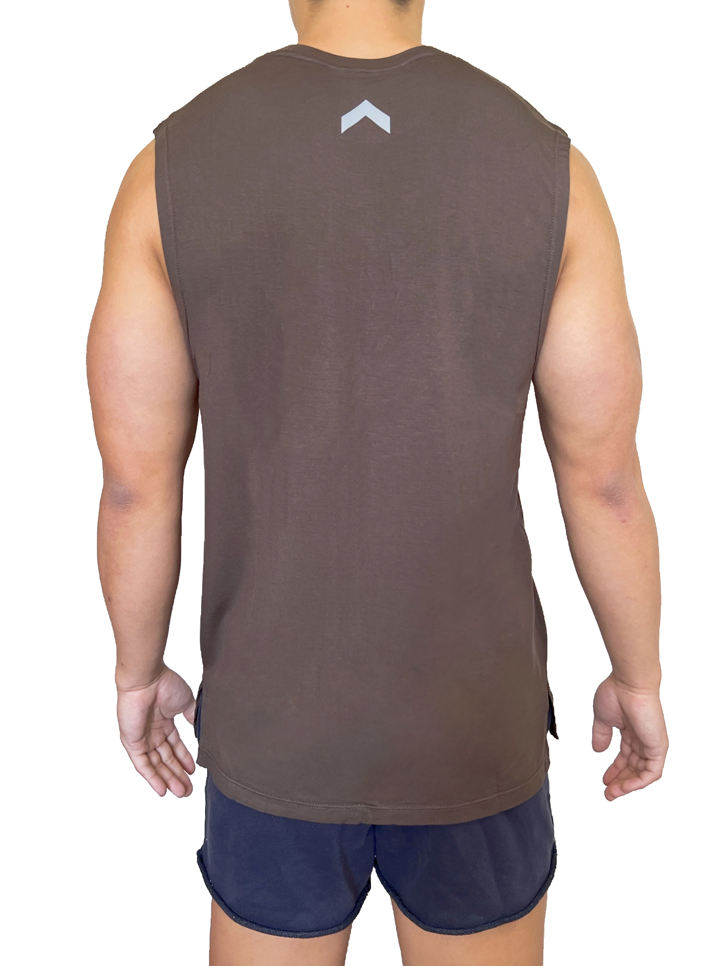 GYMUP 寬肩訓練背心 01 深棕灰