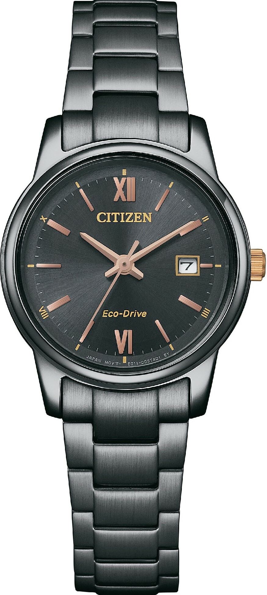 萬年鐘錶 - Citizen 星辰錶 全黑款經典光動能女錶 EW2316-79E  錶徑27.5MM