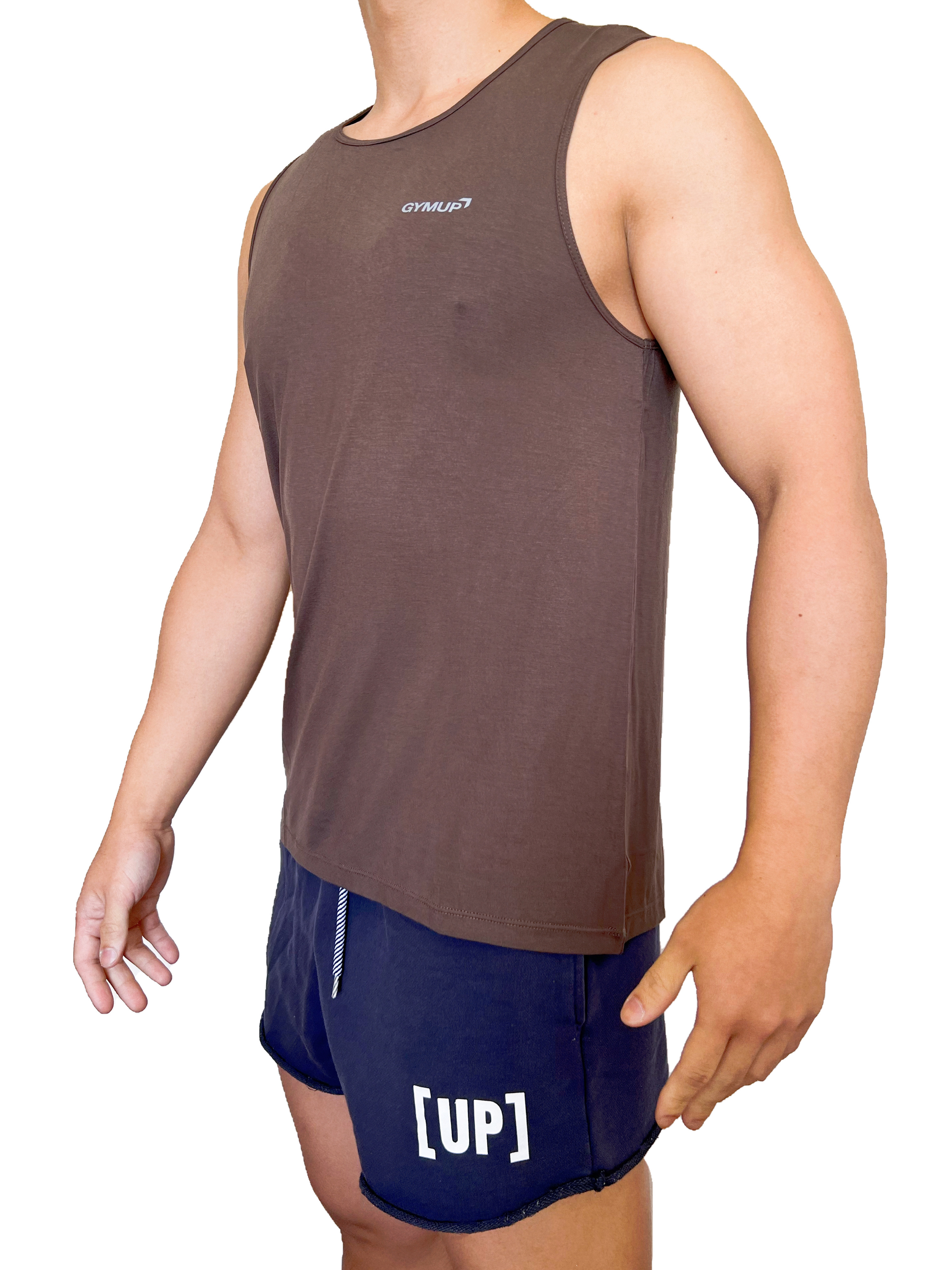 GYMUP 經典訓練背心 02 深棕灰