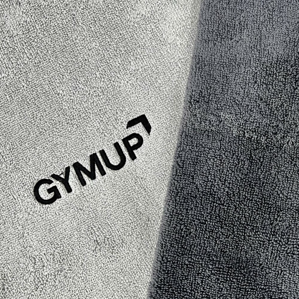 GYMUP 100% 純綿運動毛巾 - 淺灰
