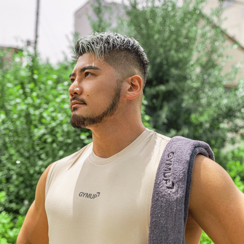 GYMUP 100% 純綿運動毛巾 - 深灰