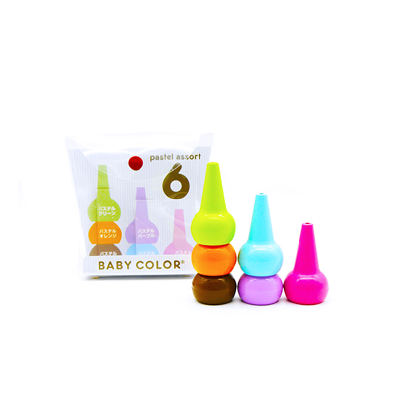 AOZORA Baby Color 兒童安全蠟筆-甜甜冰淇淋(6色)