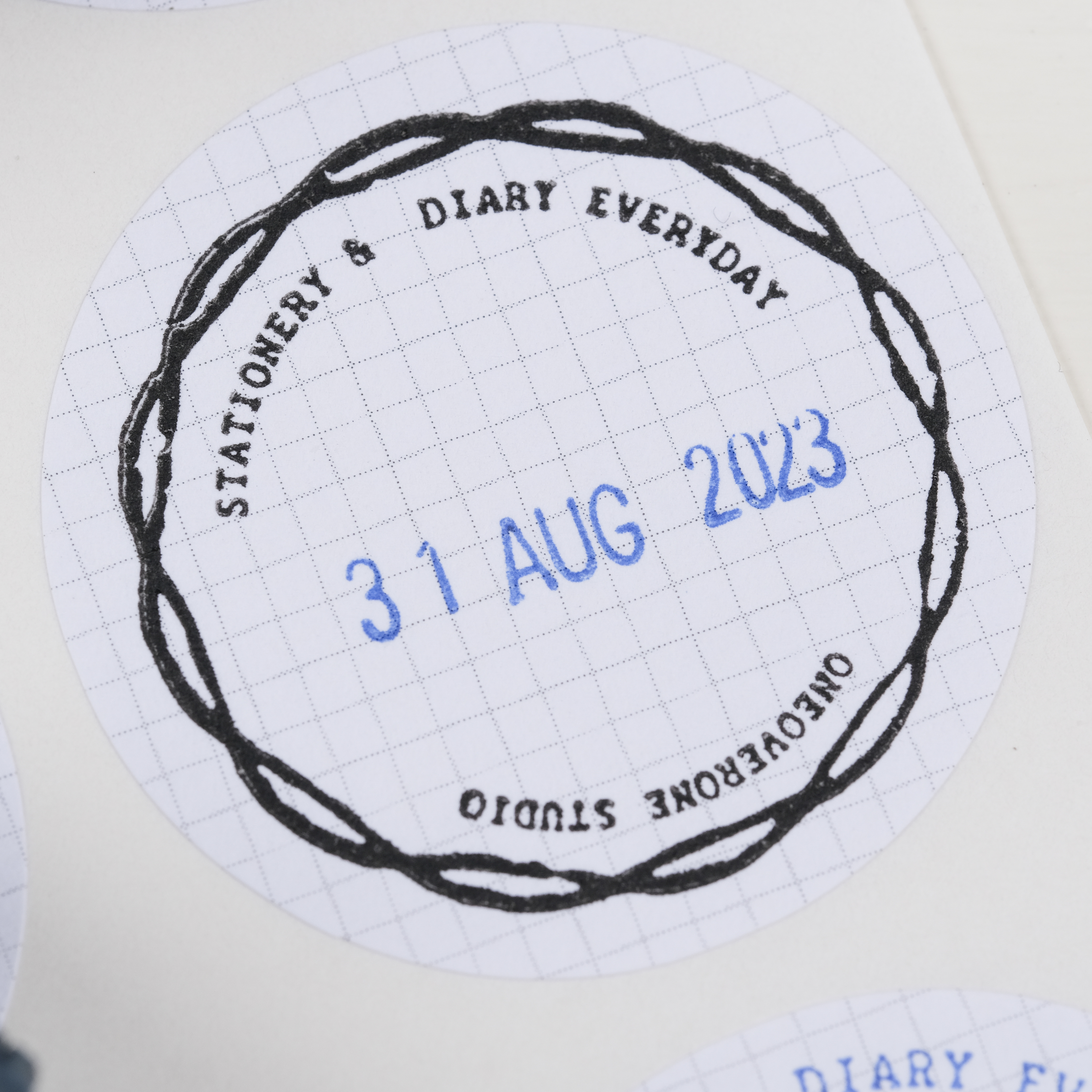 復古圓形郵戳 膠版印章 /一分之一工作室/TAIWAN