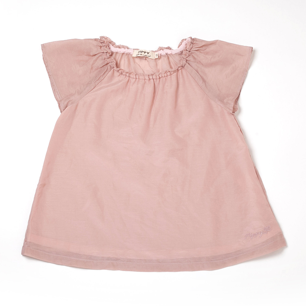 PIPPY涼感絲質飄逸棉質上衣 粉