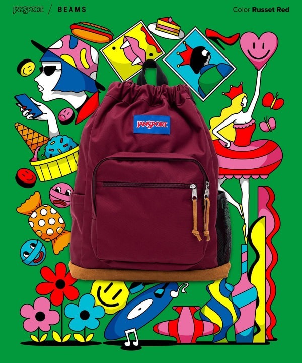 JANSPORT × BEAMS Pack & Go 別注款抽繩後背包