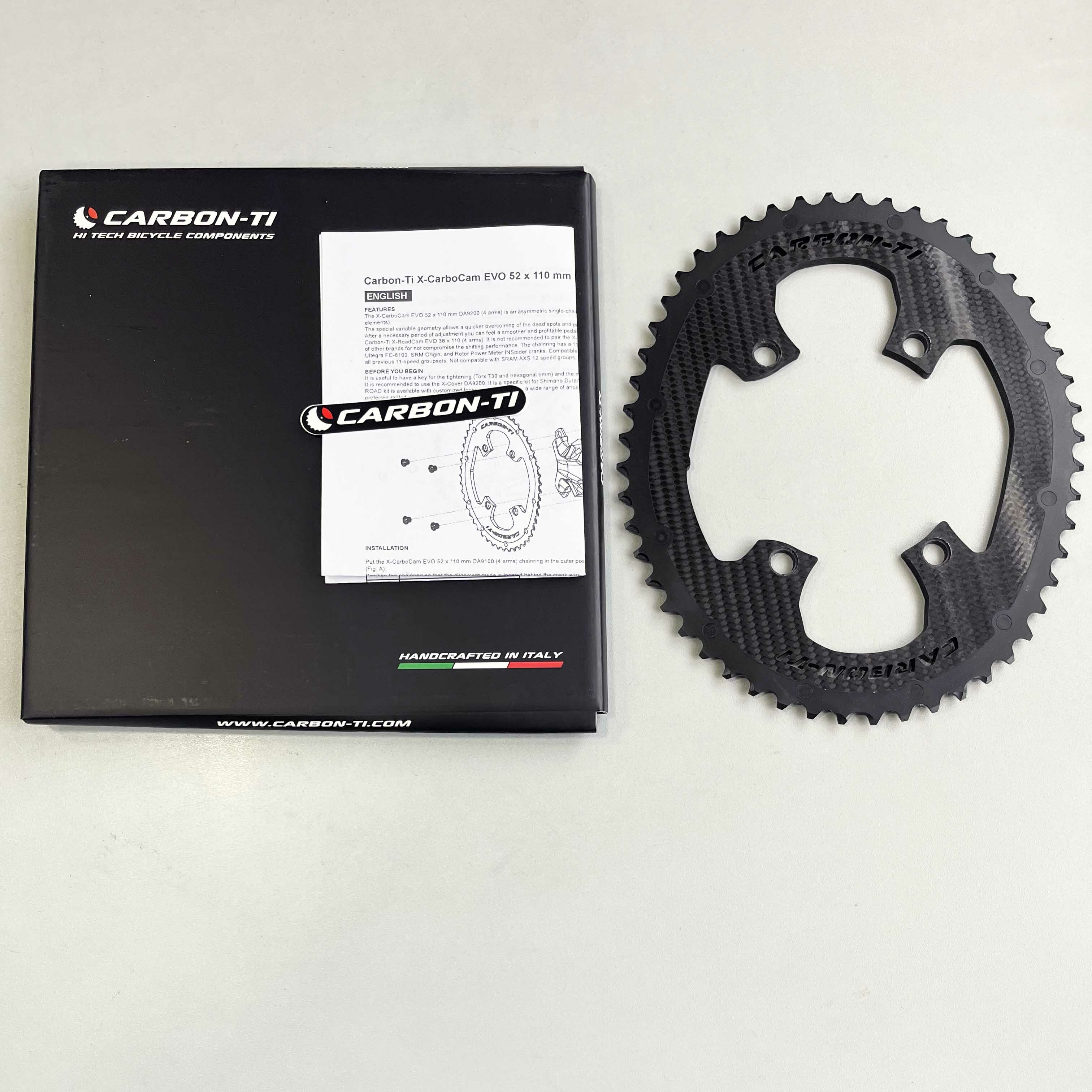 Carbon-Ti X-CarboCam EVO BCD110x4 碳纖維公路車外齒片 (DA9200用)