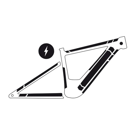 AMS Honeycomb Frame Guard E-Bike. CLEAR