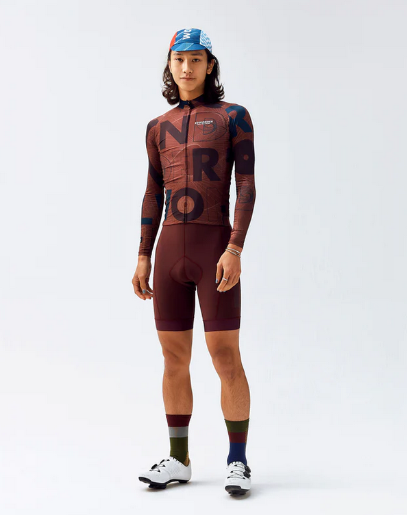 EdWonder Wonderfool Infinite Bib Shorts - Burgundy Brown (Men & Women)