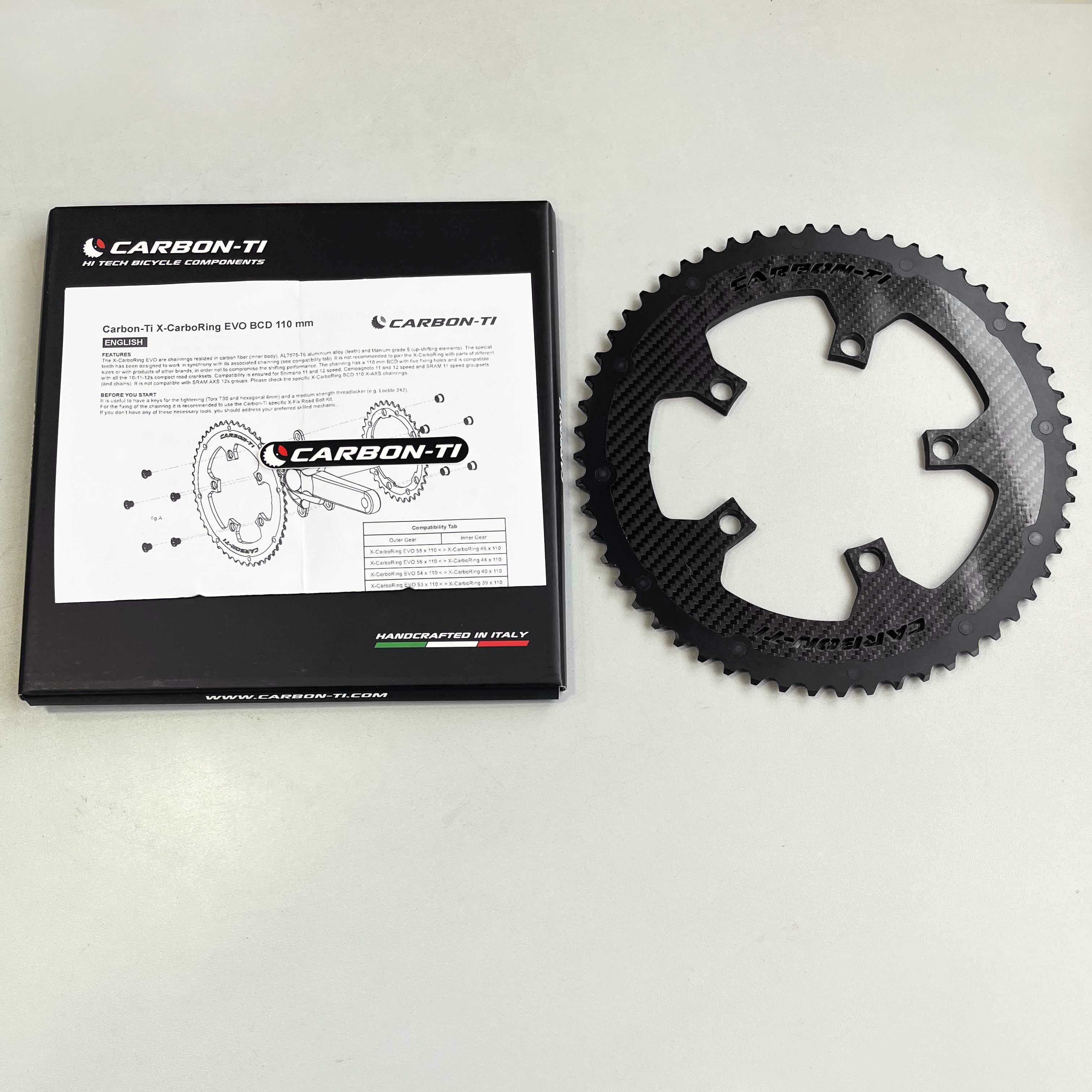 Carbon-Ti X-CarboRing EVO BCD110x5 Chainring (For DA920