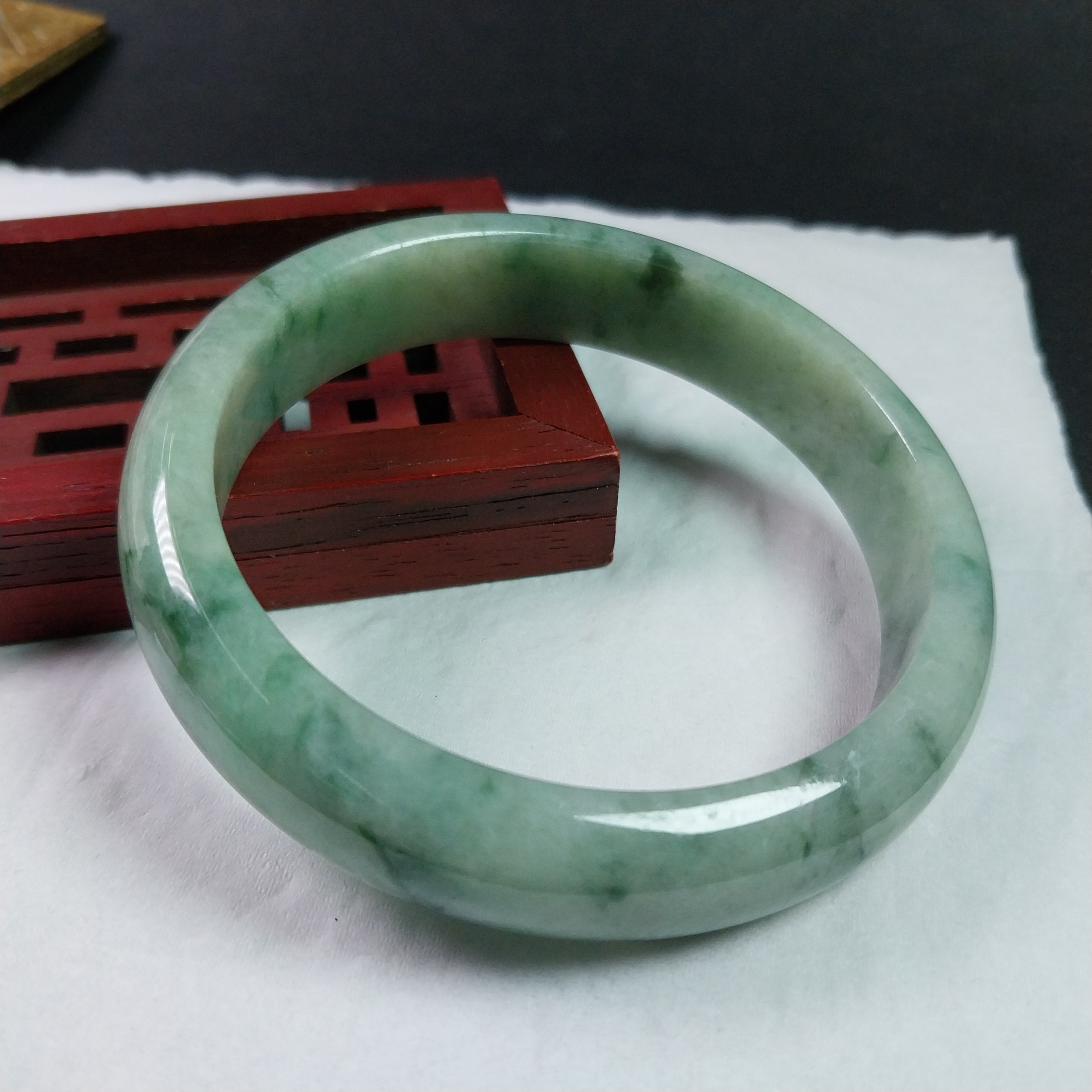 J2205 冰糯飄花福鐲 61.4mm (60-62)