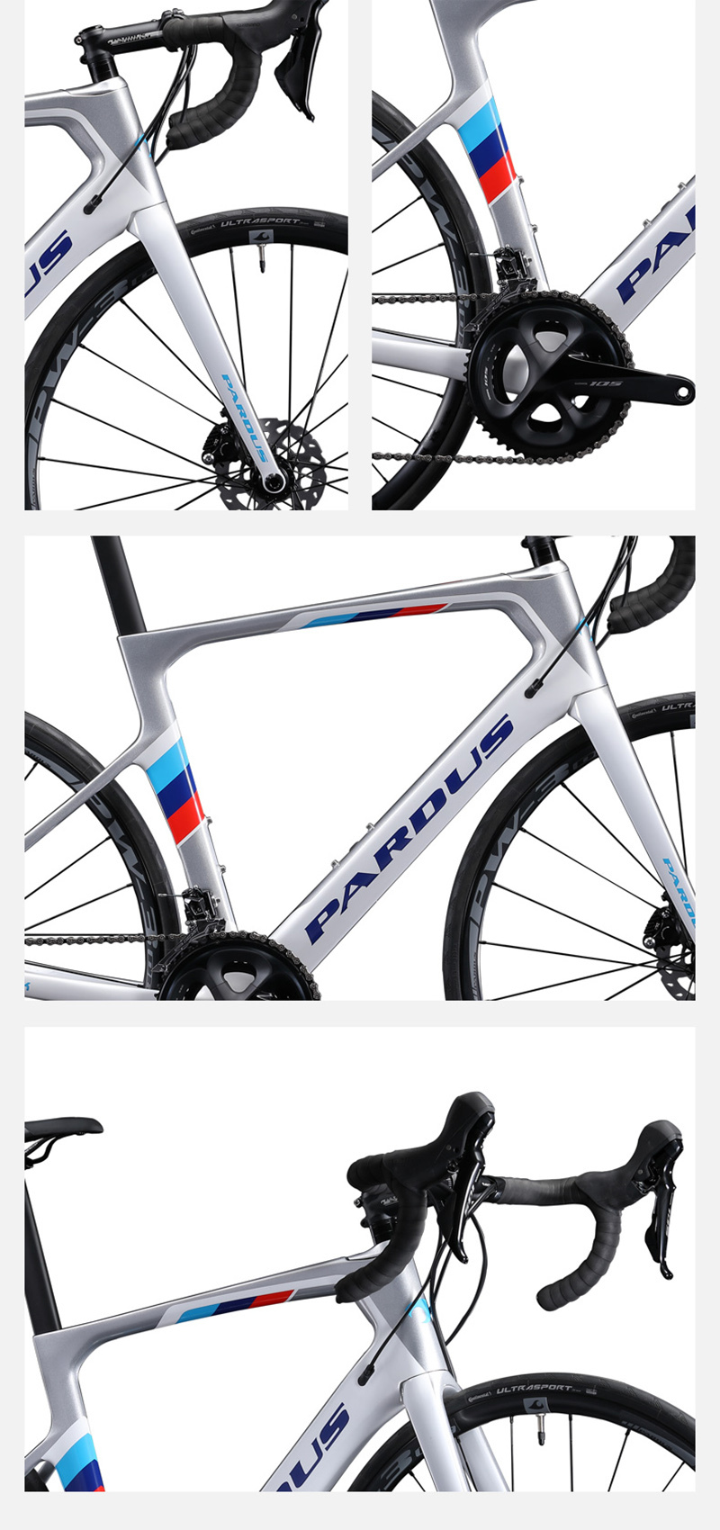 瑞豹Pardus Spark Disc 星火碟煞公路車 灰白藍色