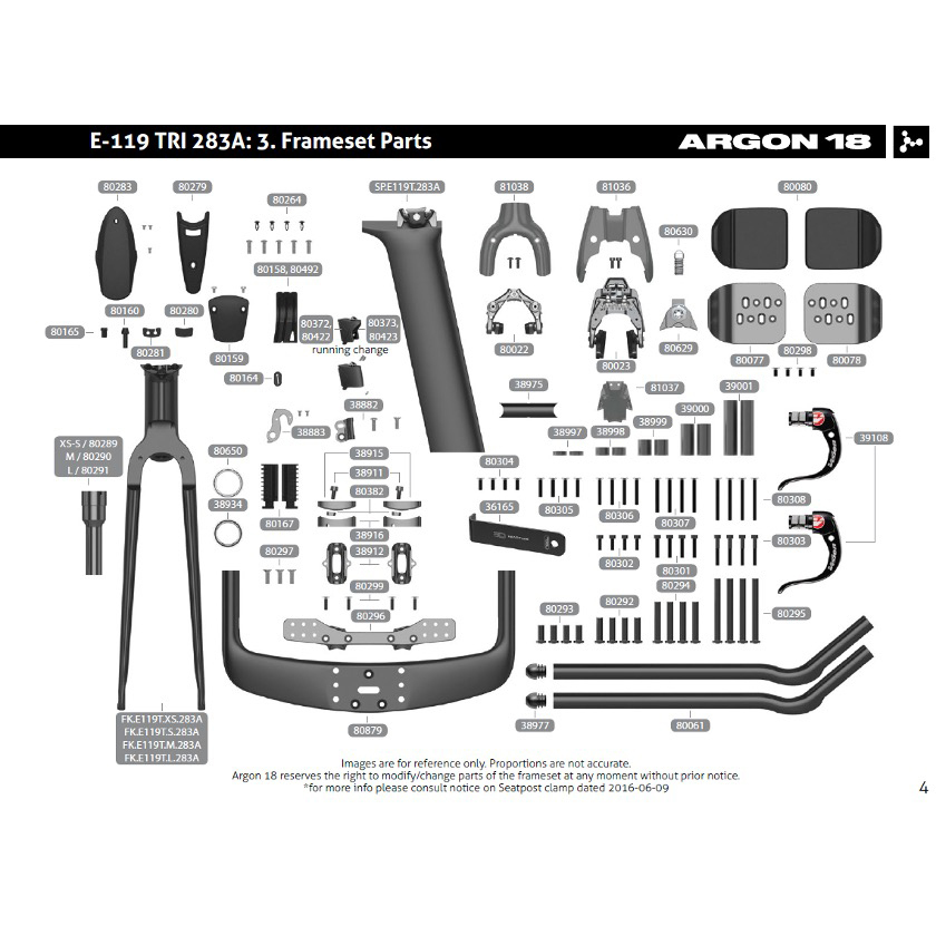 Argon18 E-117 & E-119 saddle clamp #80166