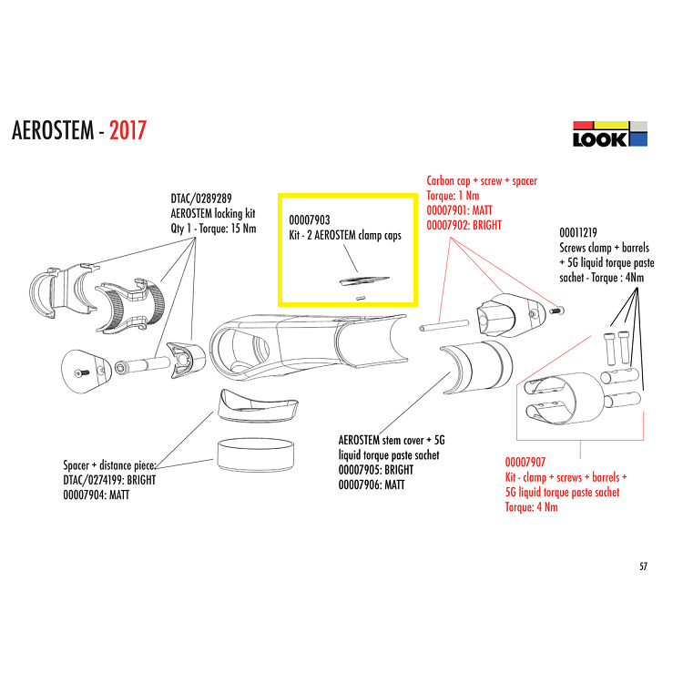 Look Parts Kit Aerostem Magnetic Cap #00007903
