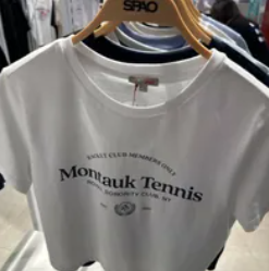 [S] SPAOMONTAUK TENNIS SHORT SLEEVE TEE,WHITE, , SPRPD25G121-0085 (SSP45)