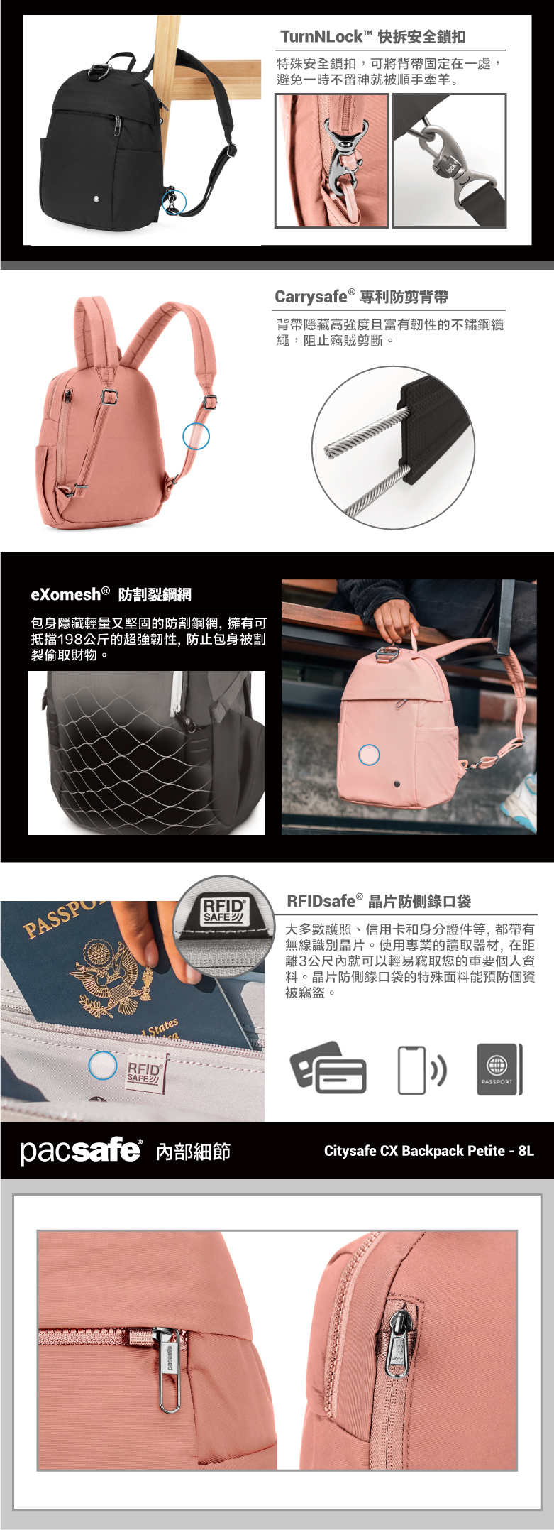 Citysafe® CX Anti-Theft 8L Backpack Petite - Pacsafe – Official