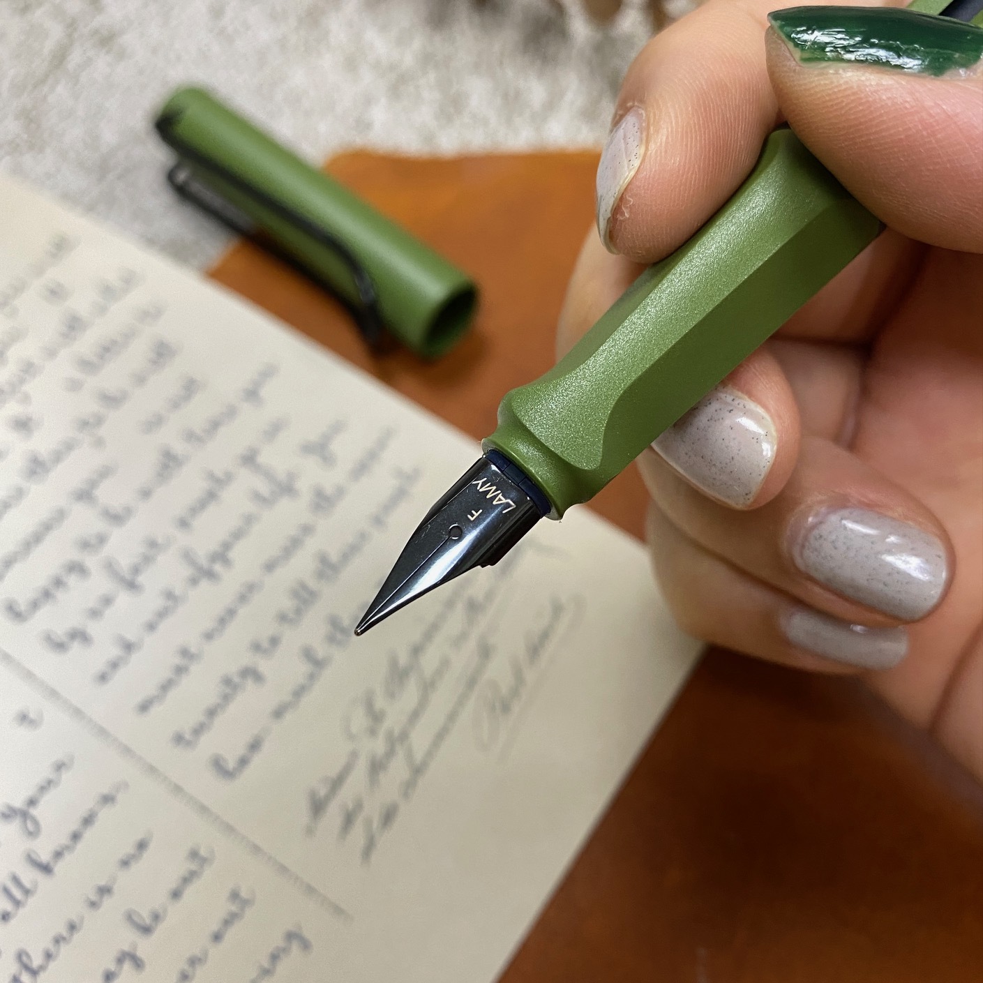 LAMY safari 狩獵鋼筆 限定色_叢林綠F尖 搭墨組合