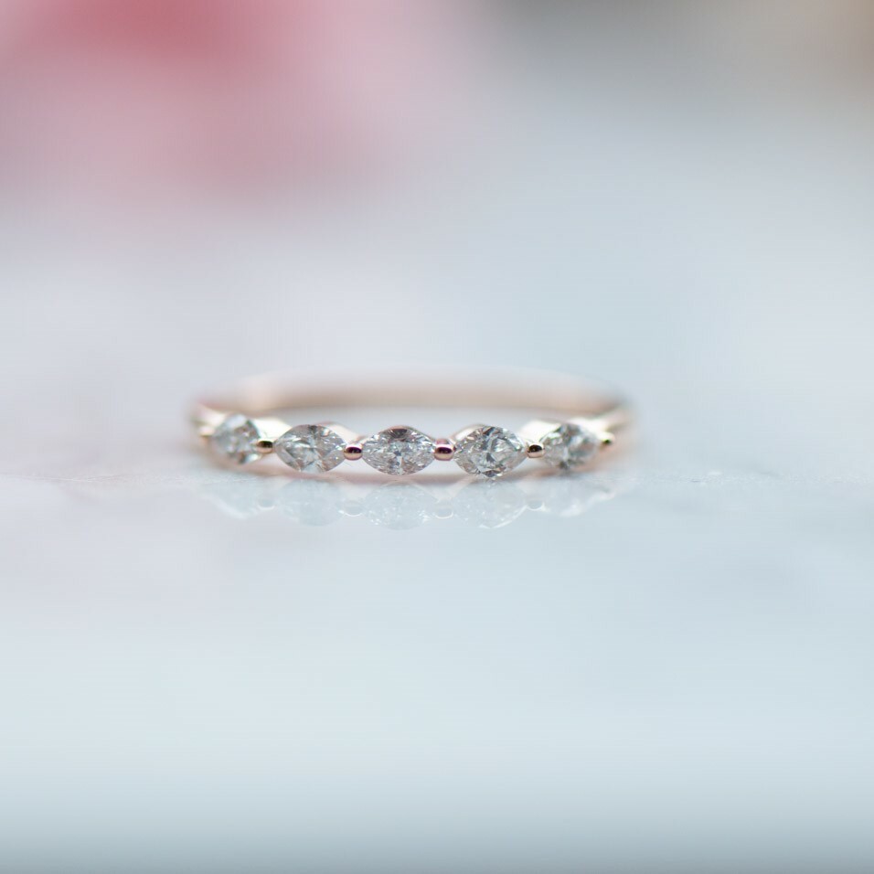 18K Marquise Diamond Ring