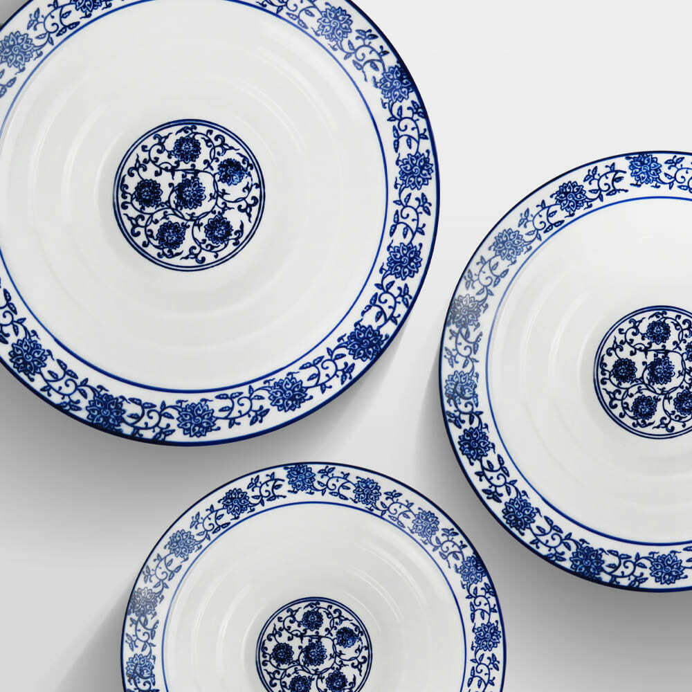 青花瓷 雙線喇叭碗 20/23/27cm AS03-26-01 【陶杯杯瓷器】