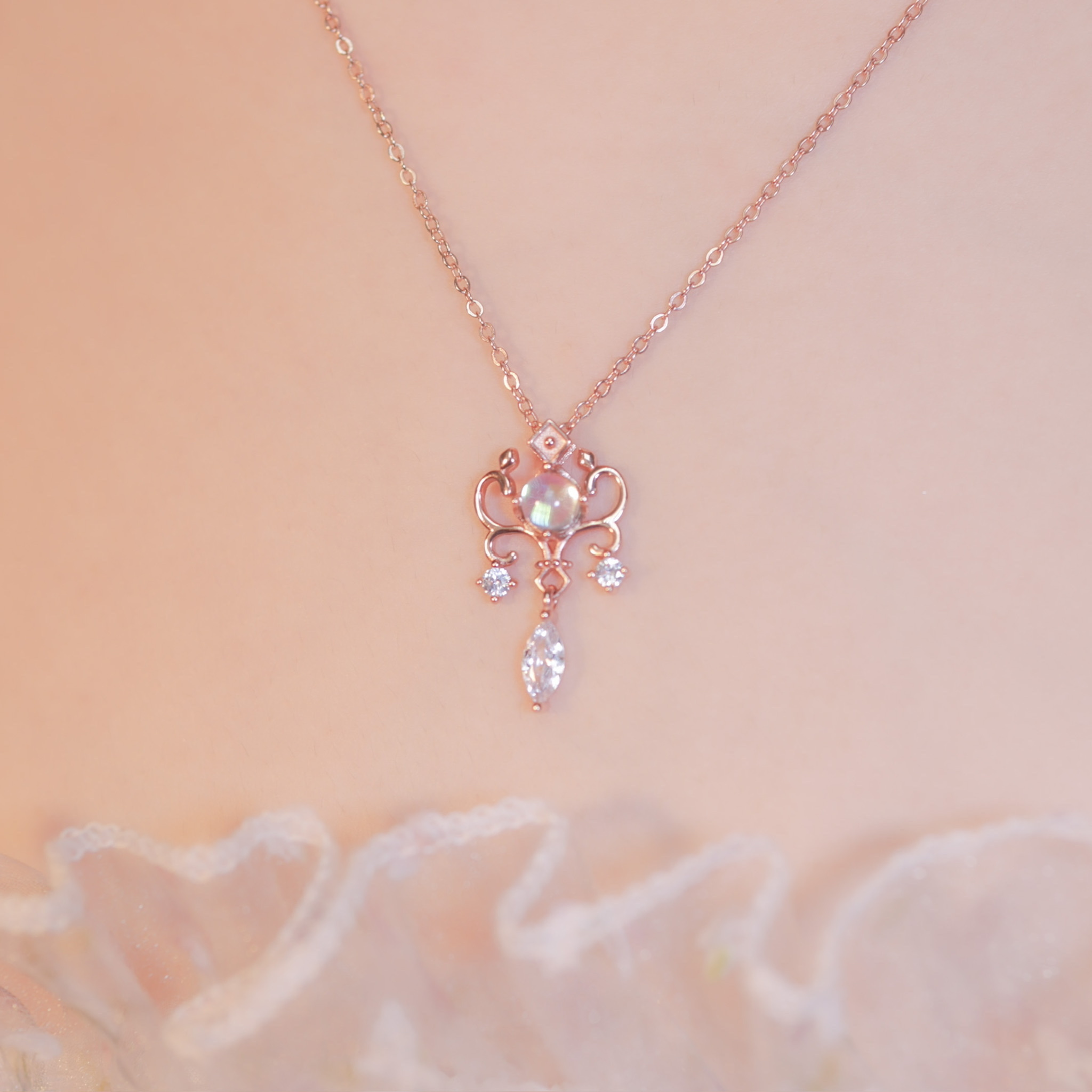 | 925 Silver・Rose Gold | Vintage Necklace | NE0644 |